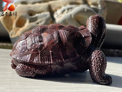 印度小葉紫檀高油密二膘料【鎮宅象龜】8