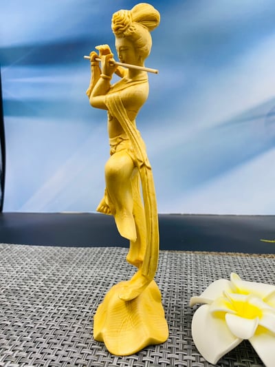 大葉黃楊木【飛天四音】中式古典雅件16