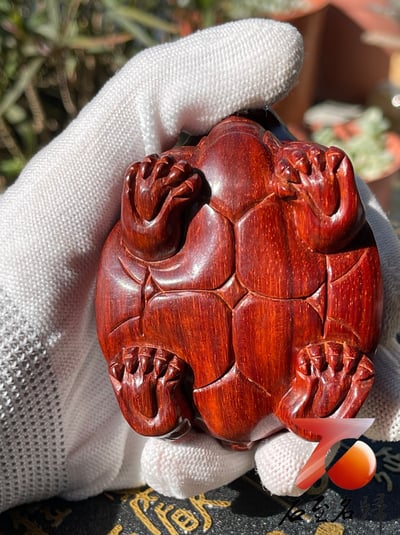 印度小葉紫檀樹心料 湘工手作【龍龜】9