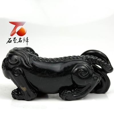 壽山豆耿石 手工精雕作品【鎮宅納福瑞獸】3