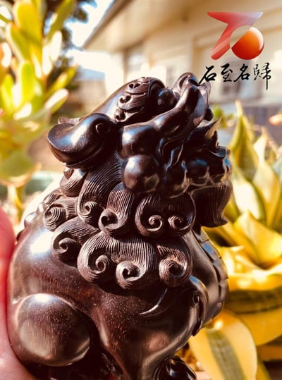 印度小葉紫檀高油密老料 湘工精製【貔貅】7