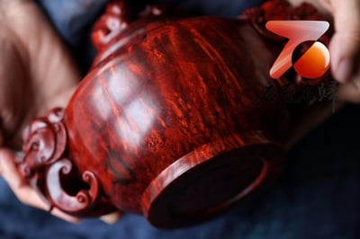 印度小葉紫檀瘤疤料製【貔貅壺瘤疤罐】3