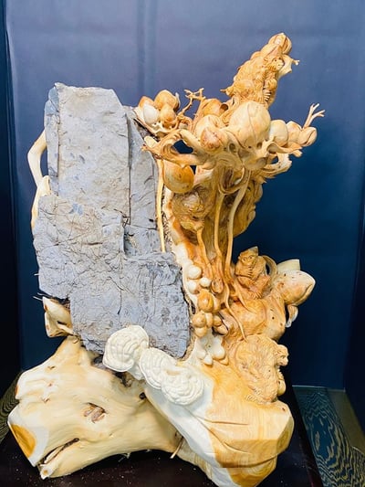 太行崖柏根抱石【靈猴獻瑞】4