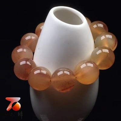 正宗純天然羊角 西藏羊角12mmx15顆 20mmx12顆圓珠手串冰種全透黃料帶血 附保養橄欖油與收藏禮盒20