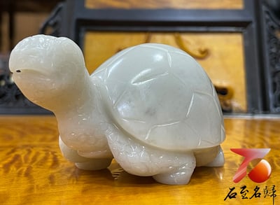 江西芙蓉石純手工雕烏龜 【陸龜】張志方老師作品3