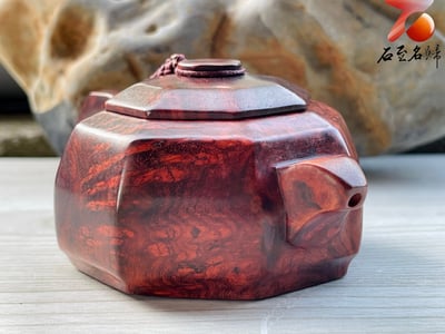 印度小葉紫檀 湘工手作 【滿瘤疤八角壺】4