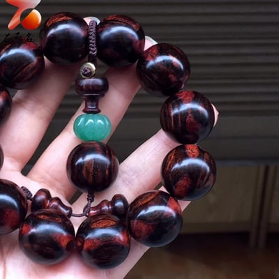 海南黃花梨 紫油梨根料20mm手珠 重量52.5克3