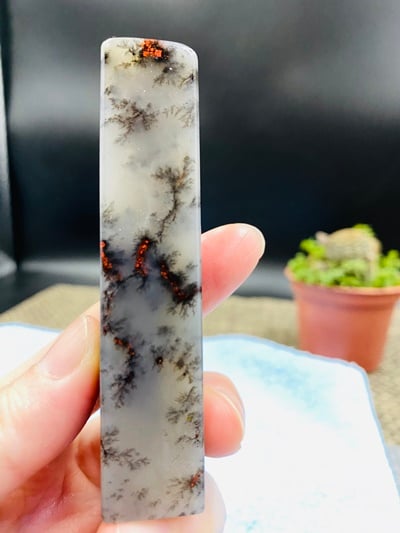 羊脂玉水草雞血章3