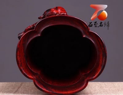 印度小葉紫檀【富甲一方-梅花筆筒】4