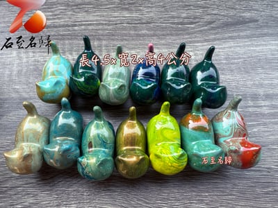 木雕流體彩繪小貓咪 長約4.5公分7