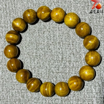 正宗四川雅安金絲楠小葉楨楠 滿水波紋Ｓ級12mm手珠3