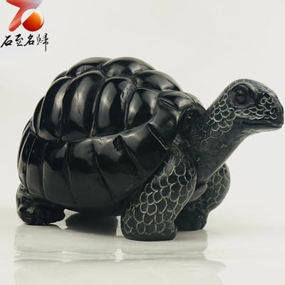 丹東石純手工雕烏龜 張國民雕刻家作品【墨嶺象龜】靜而不凡 穩若山嶺4