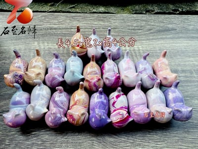 木雕流體彩繪小貓咪 長約4.5公分3