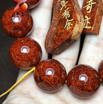 印度小葉紫檀20mm手珠【奇蹟-年年有餘】4