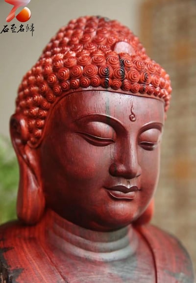 印度小葉紫檀高油密拆房老料製【佛首】3