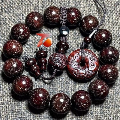 天然 印度小葉紫檀銀河系列｜15mm×15顆 頂級爆滿粗星【福財雙至】1