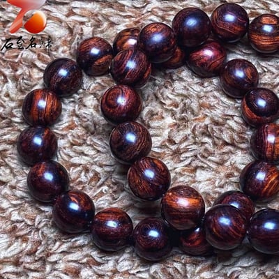 海南黃花梨 紫油梨老料12mm/10mm手珠9