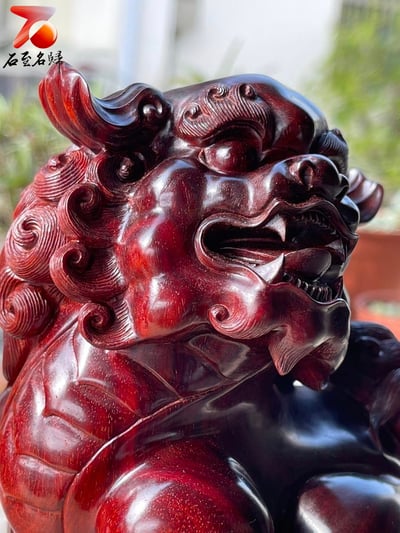 印度小葉紫檀高油密樹心料 湘工手作【喜獅】3