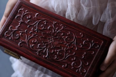 印度小葉紫檀榫卯製器【西番蓮雙層首飾盒】2