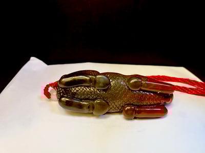 老師傅手工 壽山五彩石手把件【麒麟呈祥】4