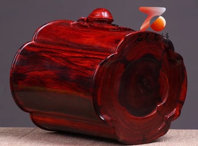 印度小葉紫檀【富甲一方-梅花筆筒】6