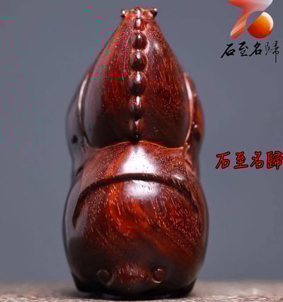 天然 印度小葉紫檀滿金星+純手工精雕【富貴有餘-唐馬】3