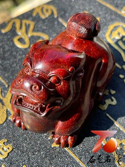 印度小葉紫檀高油密二膘材質 湘工手作【貔貅】7