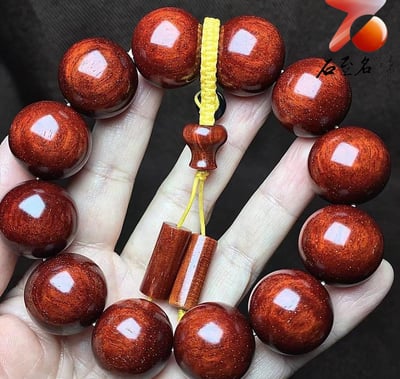 印度小葉紫檀老料20mm×12顆 龍鱗爆星8