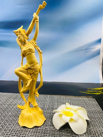 大葉黃楊木【飛天四音】中式古典雅件11