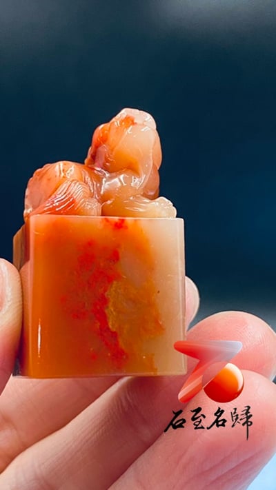 巴林芙蓉凍雞血石印章1