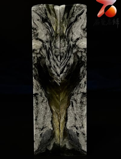 壽山高山石【一路（鹿）發】對章套組 附檢驗證書1