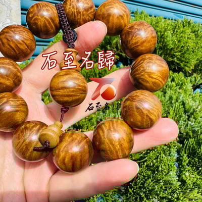 金絲楠木小葉楨楠 超爆滿瘤疤龍膽20mm手珠5