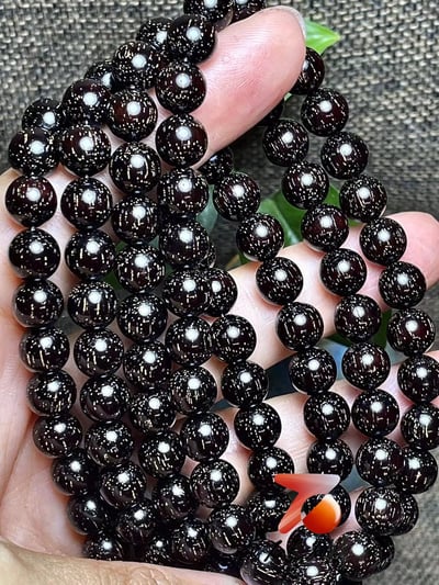 古墓派萬年老料 孤品僅此一串 印度小葉紫檀頂級老料滿粗星8mm×108顆6