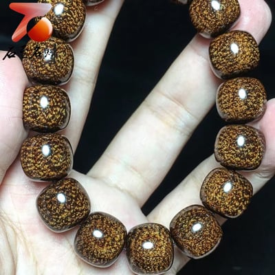 貢木老料炫彩玉化料 360度超級大黑龍鱗【御寶桶珠】6