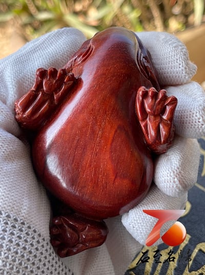 印度小葉紫檀高油密二膘材質 湘工手作【將軍蟾】7