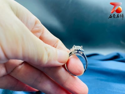 A2款3500元 3克拉女戒莫桑鑽D色 附雙保證書 925銀 可過鑽筆檢測6