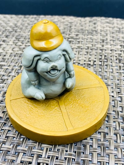 天然巧雕 壽山山秀園石系列【金錢小豬】2