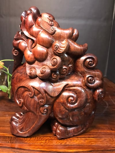 海南黃花梨野生油梨老料【招財大貔貅擺件】3