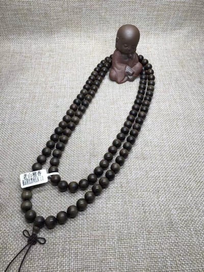 頂级老山壇香陰沈黑肉料沉水級手串2
