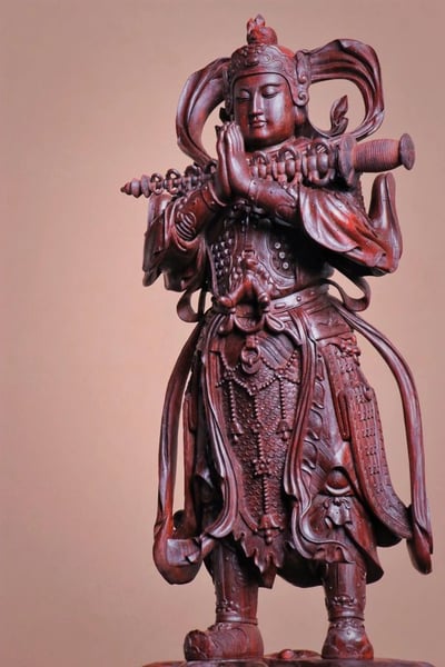 印度小葉紫檀名家作品【天神韋陀】3