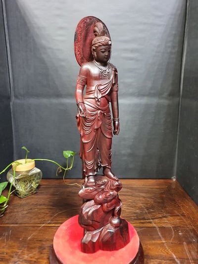 印度小葉紫檀【唐式觀音-觀自在】3