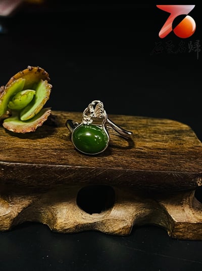 典雅設計 碧玉精品戒指/耳環 附碧玉檢定贈書＋精美收藏禮盒 鑲嵌925銀戒台 款式獨特 造型齊全9