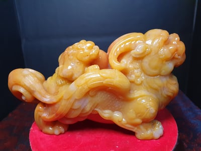 極品重器 寮國北部田黃系列【天祿貔貅】2