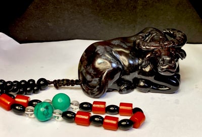 豆耿石雕件【牛氣沖天】1