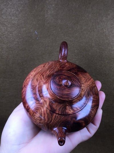 海南黃花梨油梨野生老料【精品壺】6