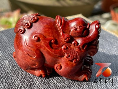 印度小葉紫檀高油密二膘材質 湘工手作【貔貅】4