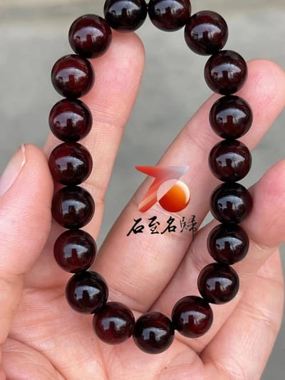 天然 印度小葉紫檀玻璃底老料 高油高密10mm手珠【福在眼前款/素珠款】6