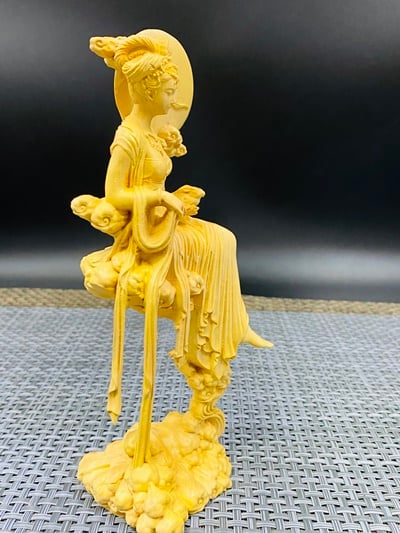 黃楊木精雕作品【嫦娥仙子】5