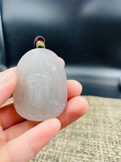 和田玉青海料【觀音】1