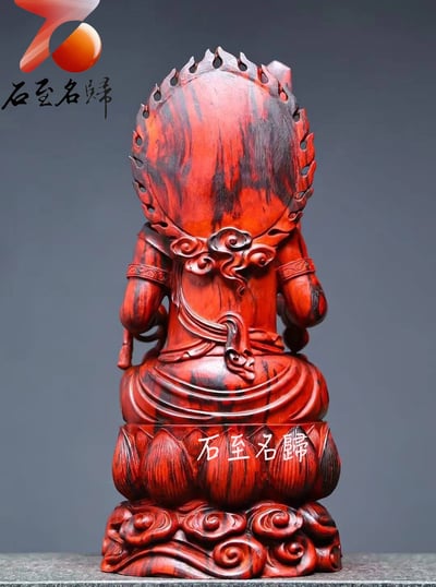 印度小葉紫檀 清刀手作【不動明王】高27公分9